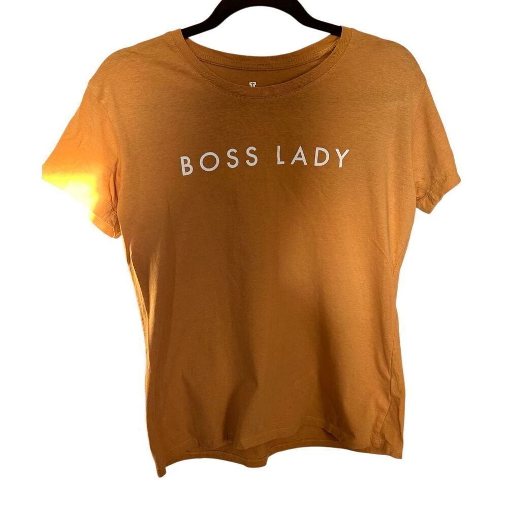 The Relaxed Tee Boss Lady Mustard Yellow Graphic T-Shirt Size Medium